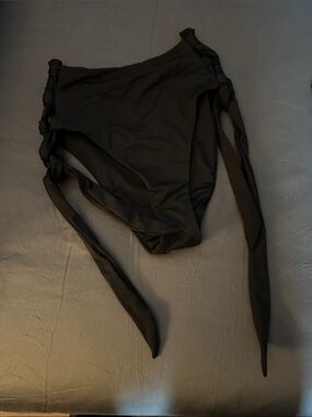 Victoria’s Secret Black High-Waist Brazilian Bikini Bottom with Side Ties M